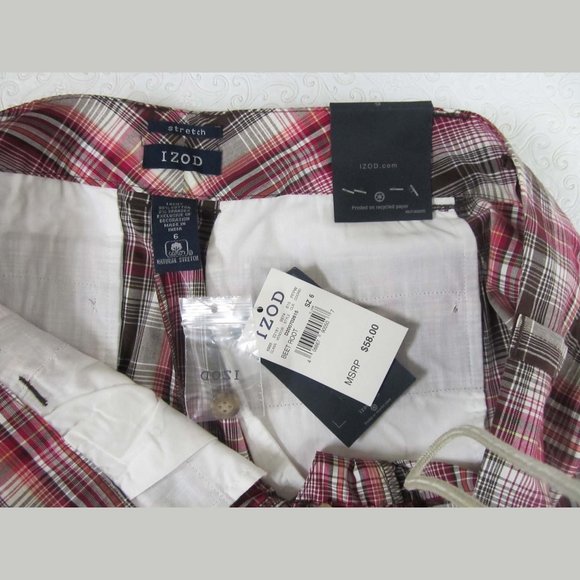 Ladies IZOD Shorts Size 6 Multicolored Stripe NEW - Picture 4 of 4